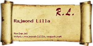 Rajmond Lilla névjegykártya